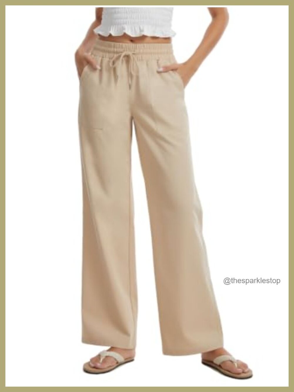 Wide Leg Linen Palazzo Pants Tall Inseam 30 32 34 36